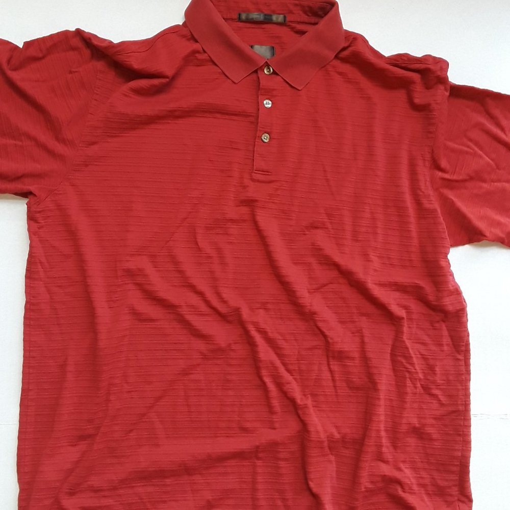 Nike Fit Dry Tiger Woods golf shirt dark red